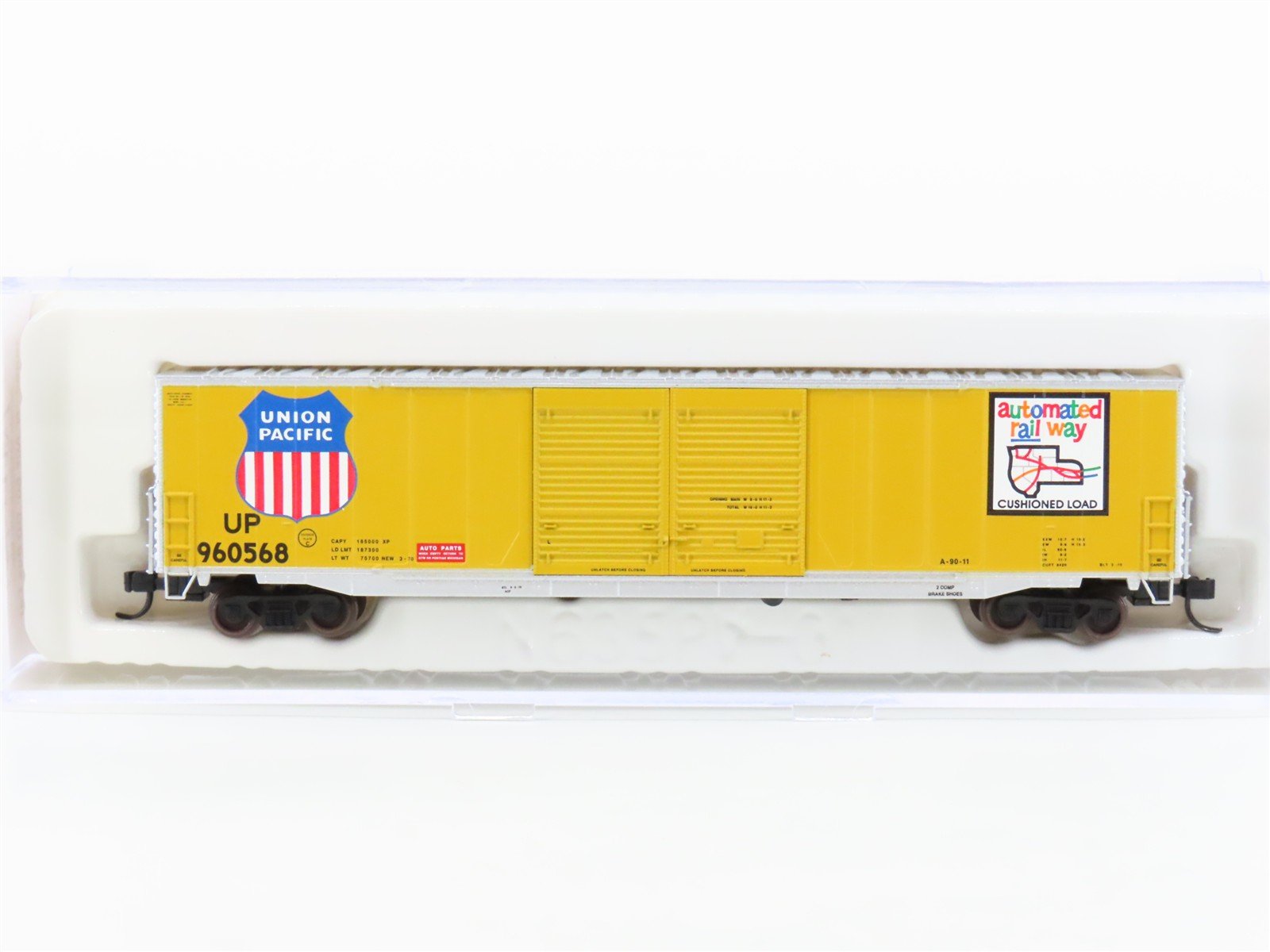 N Scale Atlas 36862 UP Union Pacific Railroad 60' Double Door Box Car #960568