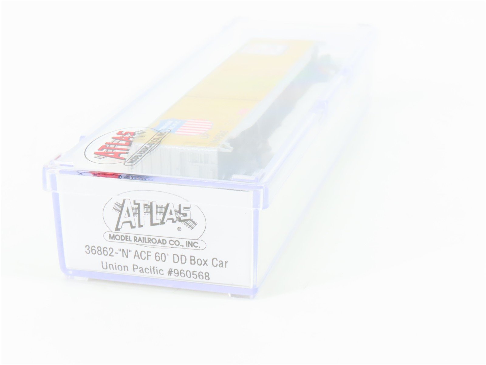 N Scale Atlas 36862 UP Union Pacific Railroad 60' Double Door Box Car #960568