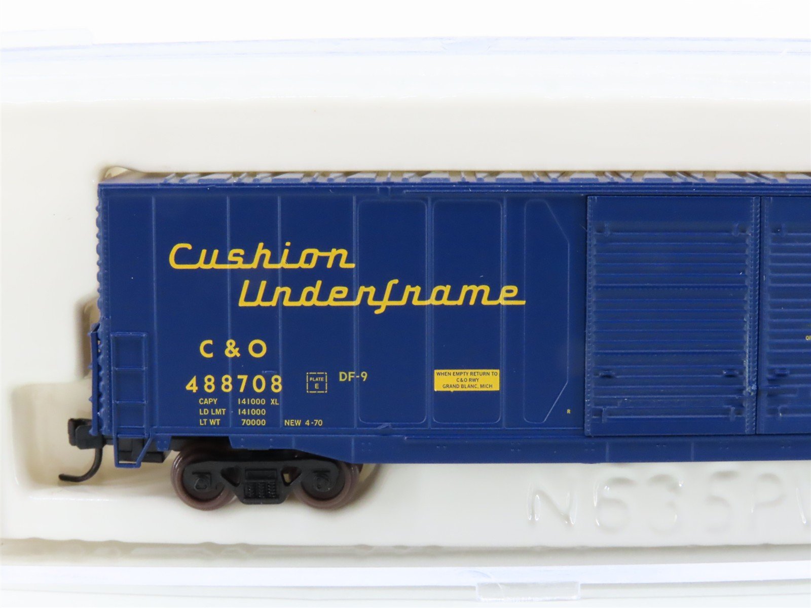N Scale Atlas 36881 C&O Chesapeake & Ohio 60' Double Door Box Car #488708