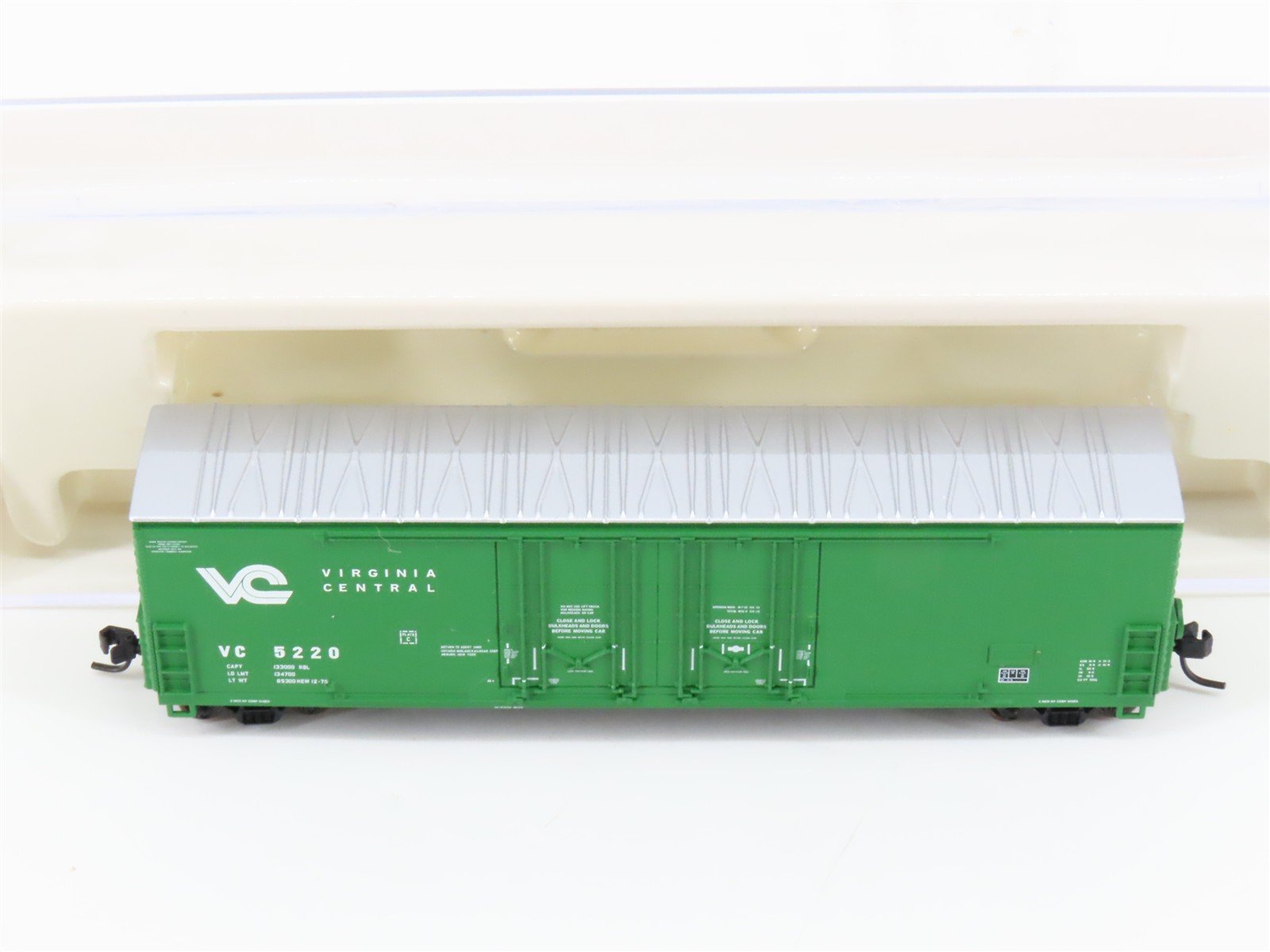 N Scale Atlas 31311 VC Virginia Central 53' Double Plug Door Box Car #5220