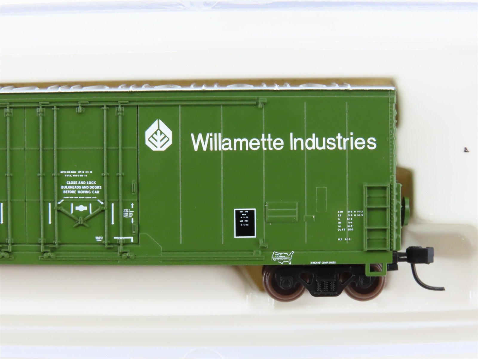 N Atlas 31321 USLX Willamette Industries 53' Double Plug Door Box Car #19001