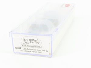 N Scale Atlas 40334 GATX Service Driven 17,600 Gallon Corn Syrup Tank Car #4451
