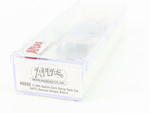 N Scale Atlas 40333 GATX Service Driven 17,600 Gallon Corn Syrup Tank Car #4415