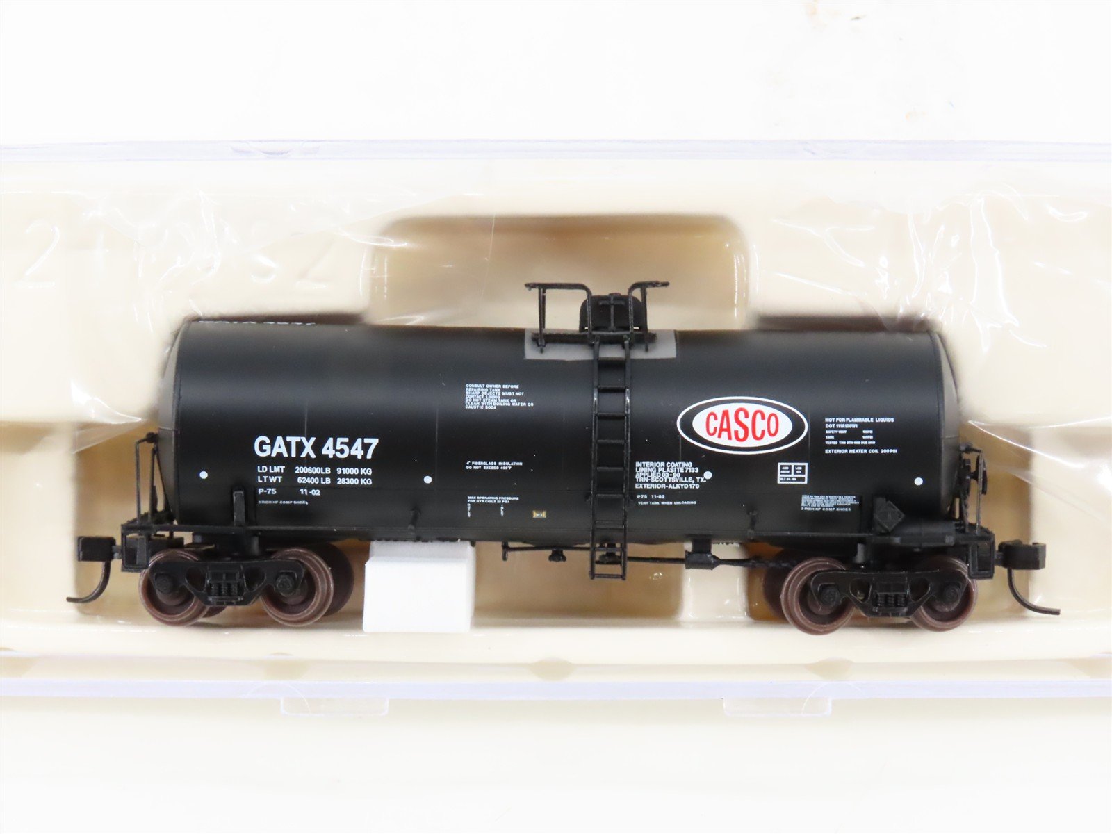 N Scale Atlas 40326 GATX CASCO 17,600 Gallon Corn Syrup Tank Car #4547