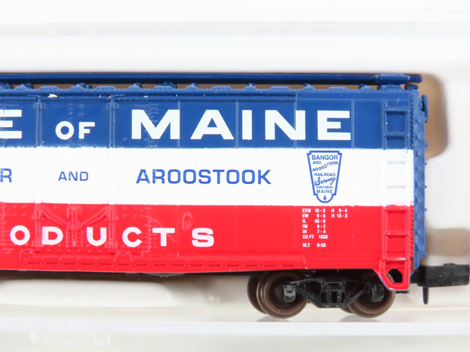 N Scale Atlas 33291 BAR State of Maine 40' Plug Door Box Car #2571