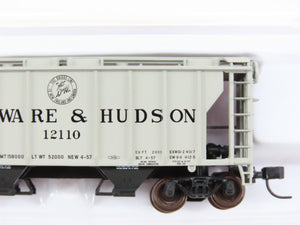 N Scale Atlas Trainman 31973 D&H Delaware & Hudson 2-Bay Covered Hopper #12110