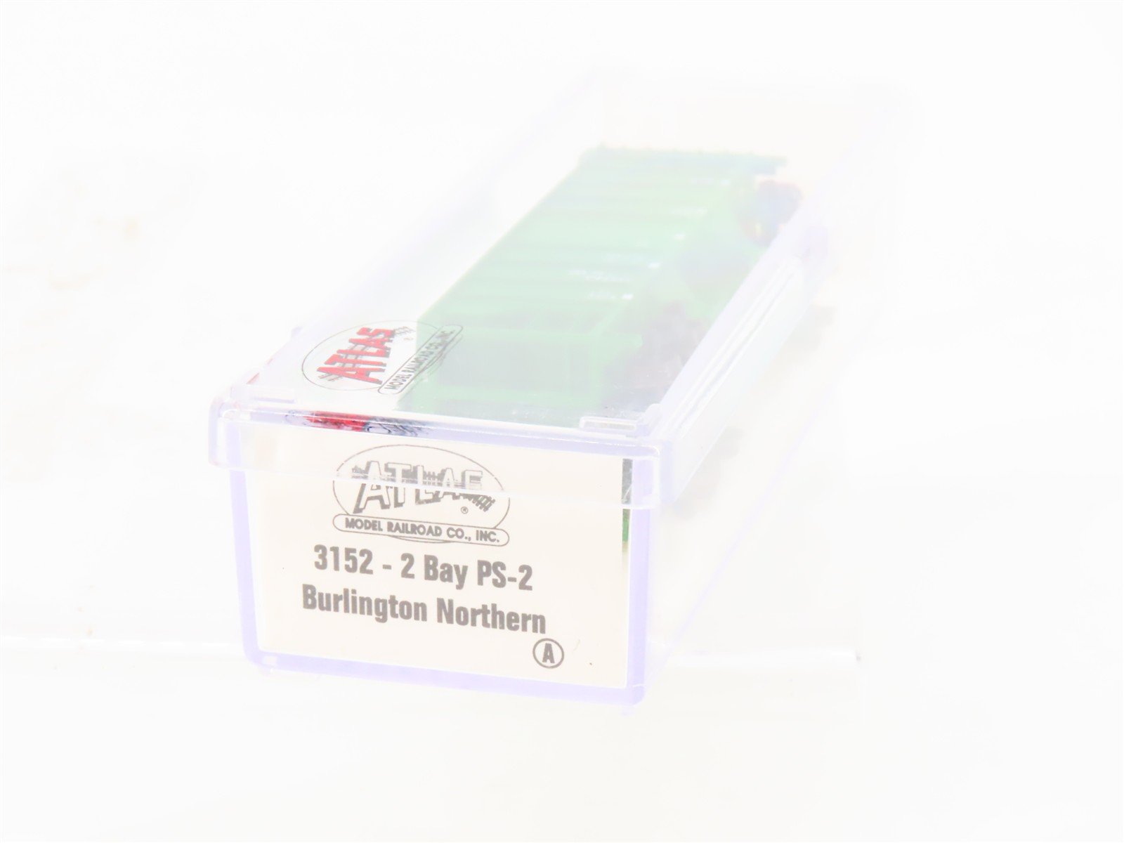 N Scale Atlas 3152 BN Burlington Northern Railroad 2-Bay Covered Hopper #424615