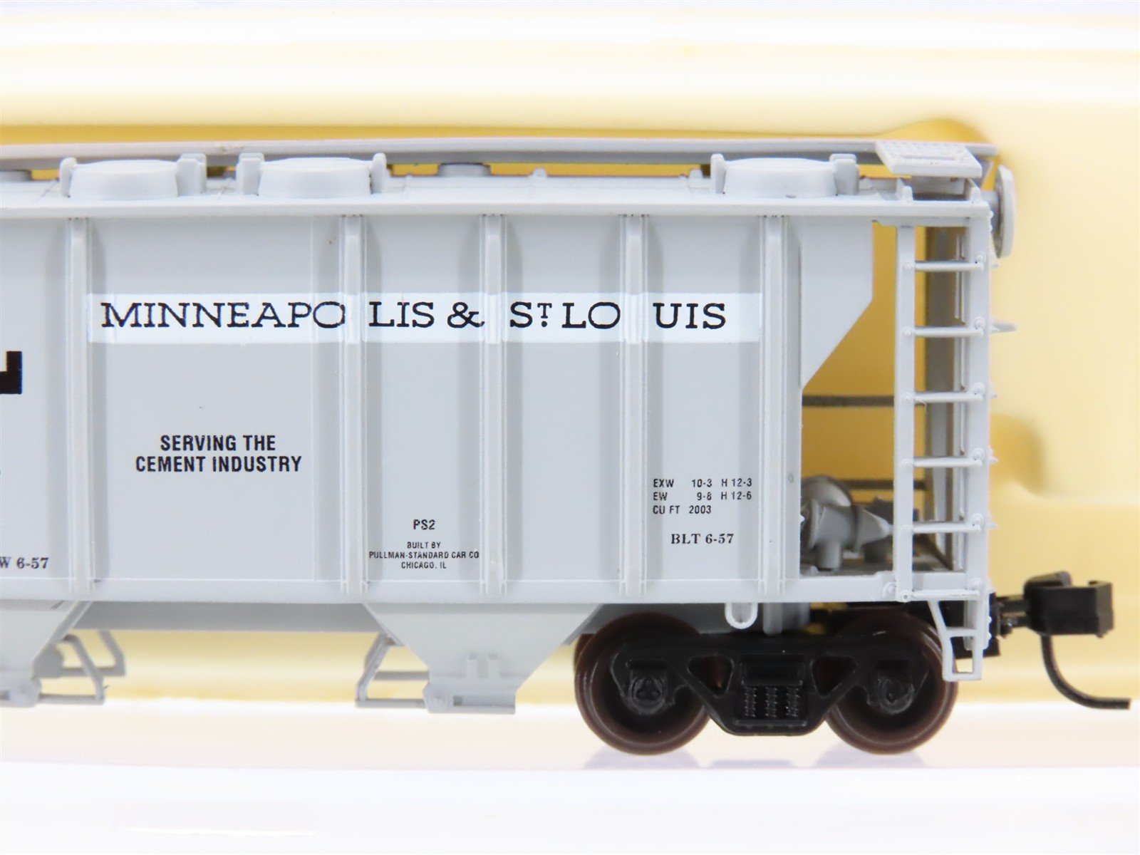 N Scale Atlas 3155 M&STL Minneapolis & St Louis 2-Bay Covered Hopper #10471