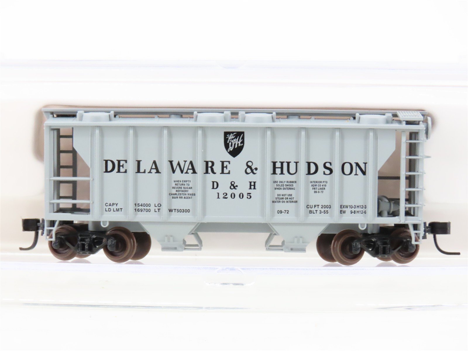 N Scale Atlas 31611 D&H Delaware & Hudson Railroad 2-Bay Covered Hopper #12005