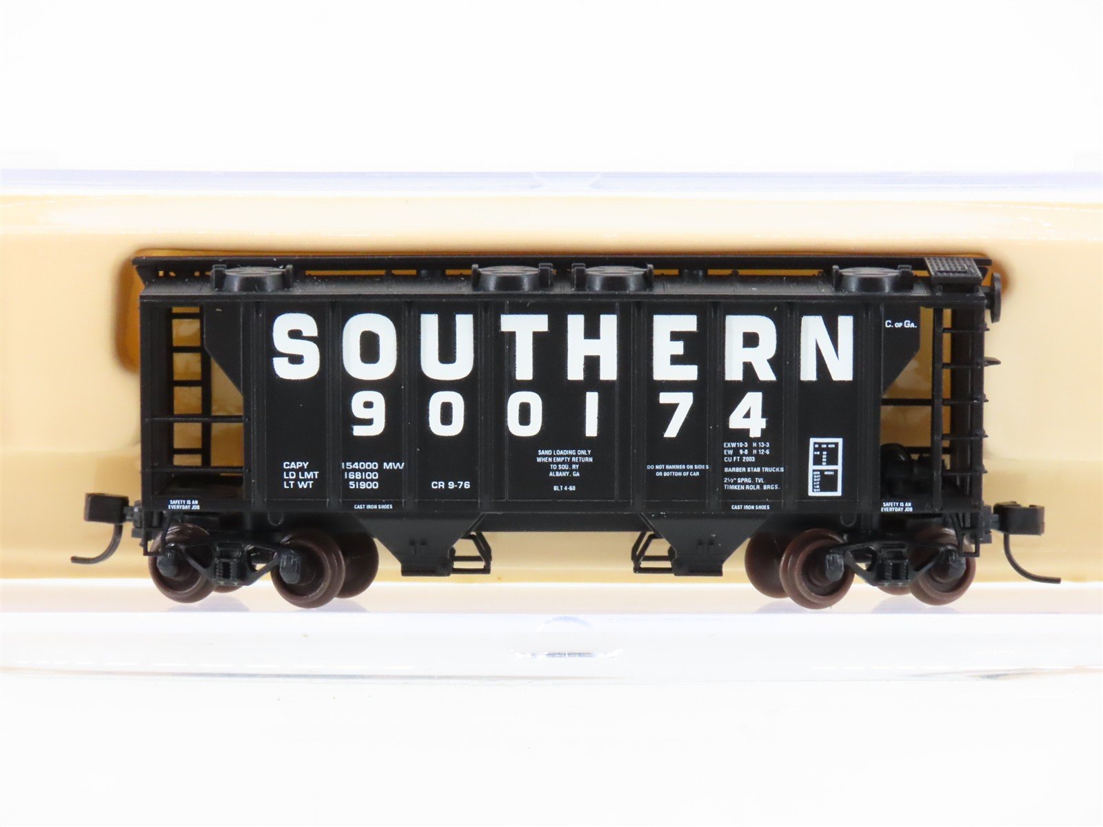 N Scale Atlas 31641 SOU Southern Railway 2-Bay Covered Hopper #900174