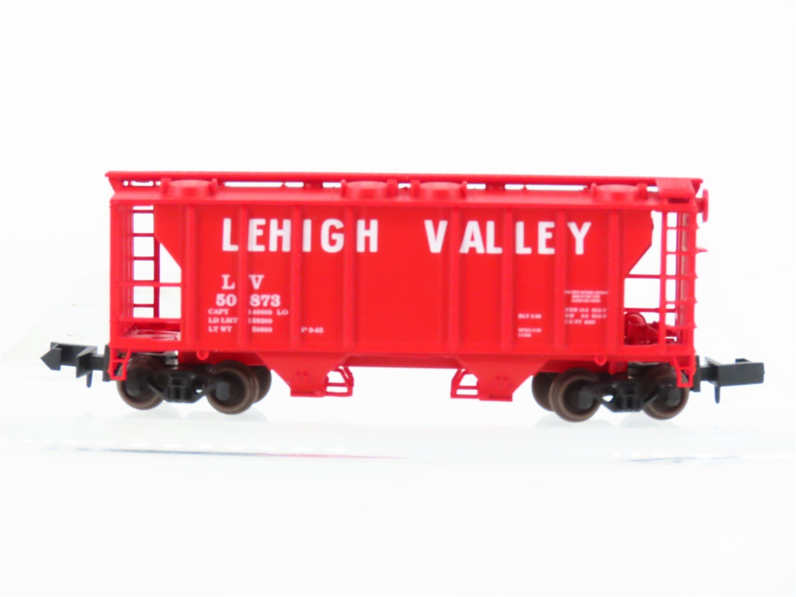 N Scale Atlas 31701 LV Lehigh Valley Railroad 2-Bay Covered Hopper #50873