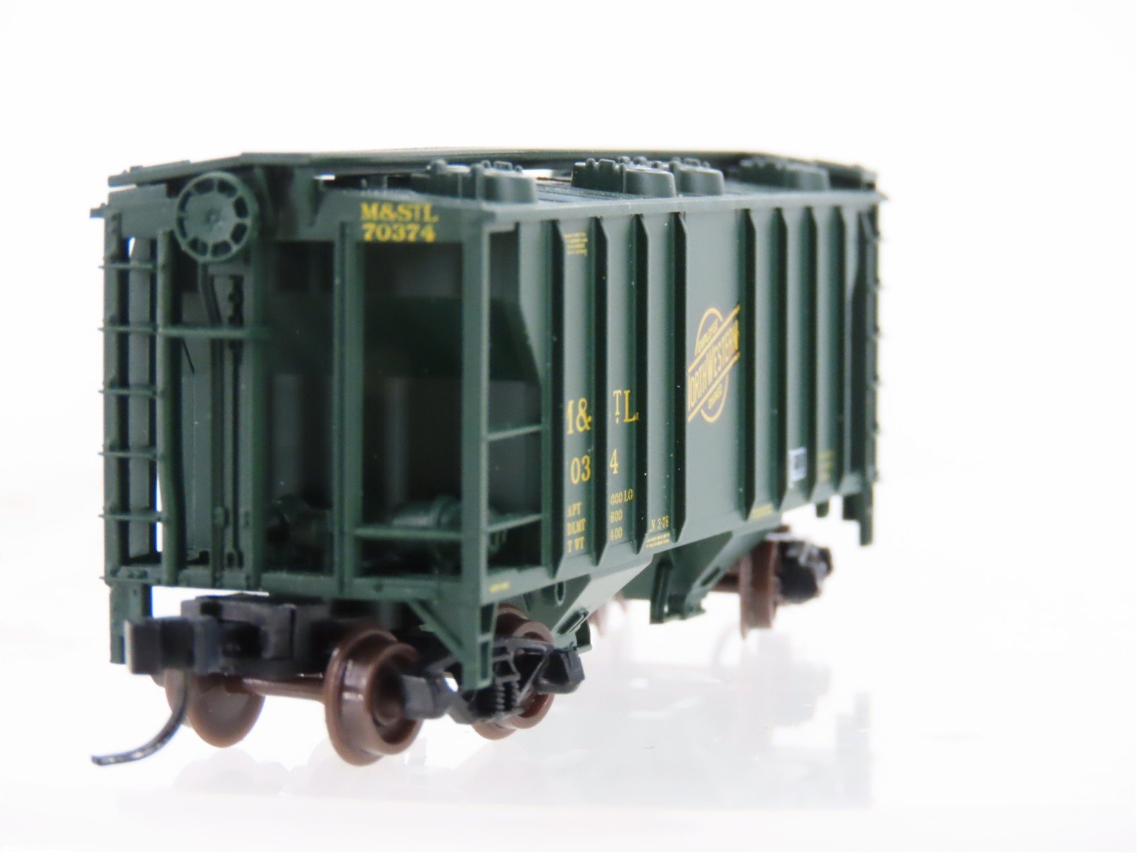 N Scale Atlas 31807 M&STL CNW Chicago North Western 2-Bay Covered Hopper #70374