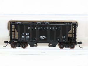 N Scale Atlas 31813 CRR Clinchfield Railroad 2-Bay Covered Hopper #60110