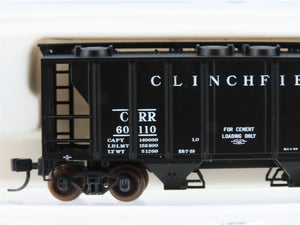 N Scale Atlas 31813 CRR Clinchfield Railroad 2-Bay Covered Hopper #60110