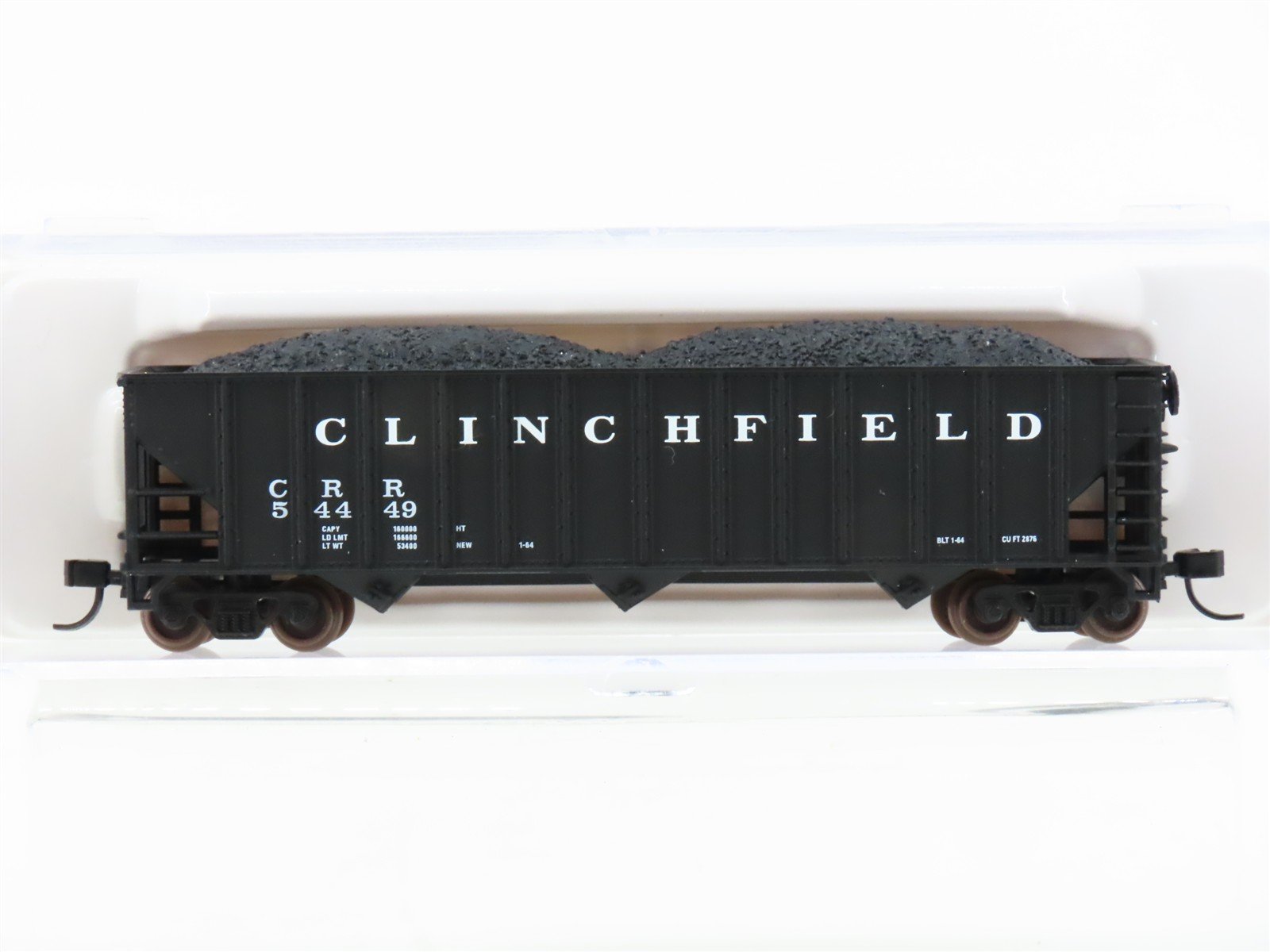 N Scale Atlas Trainman 40438A CRR Clinchfield 3-Bay Hopper #54449 w/ Load
