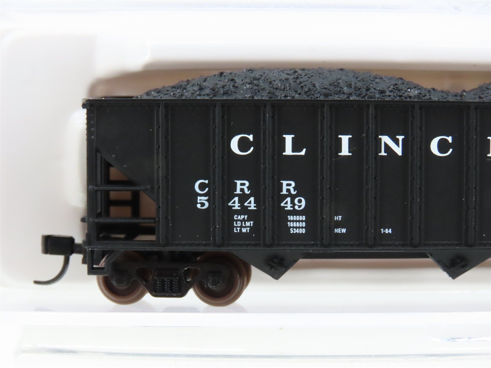 N Scale Atlas Trainman 40438A CRR Clinchfield 3-Bay Hopper #54449 w/ Load