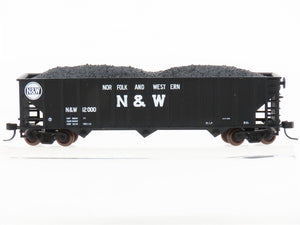 N Scale Atlas Trainman 40453A N&W Norfolk & Western 3-Bay Hopper #12000 w/ Load