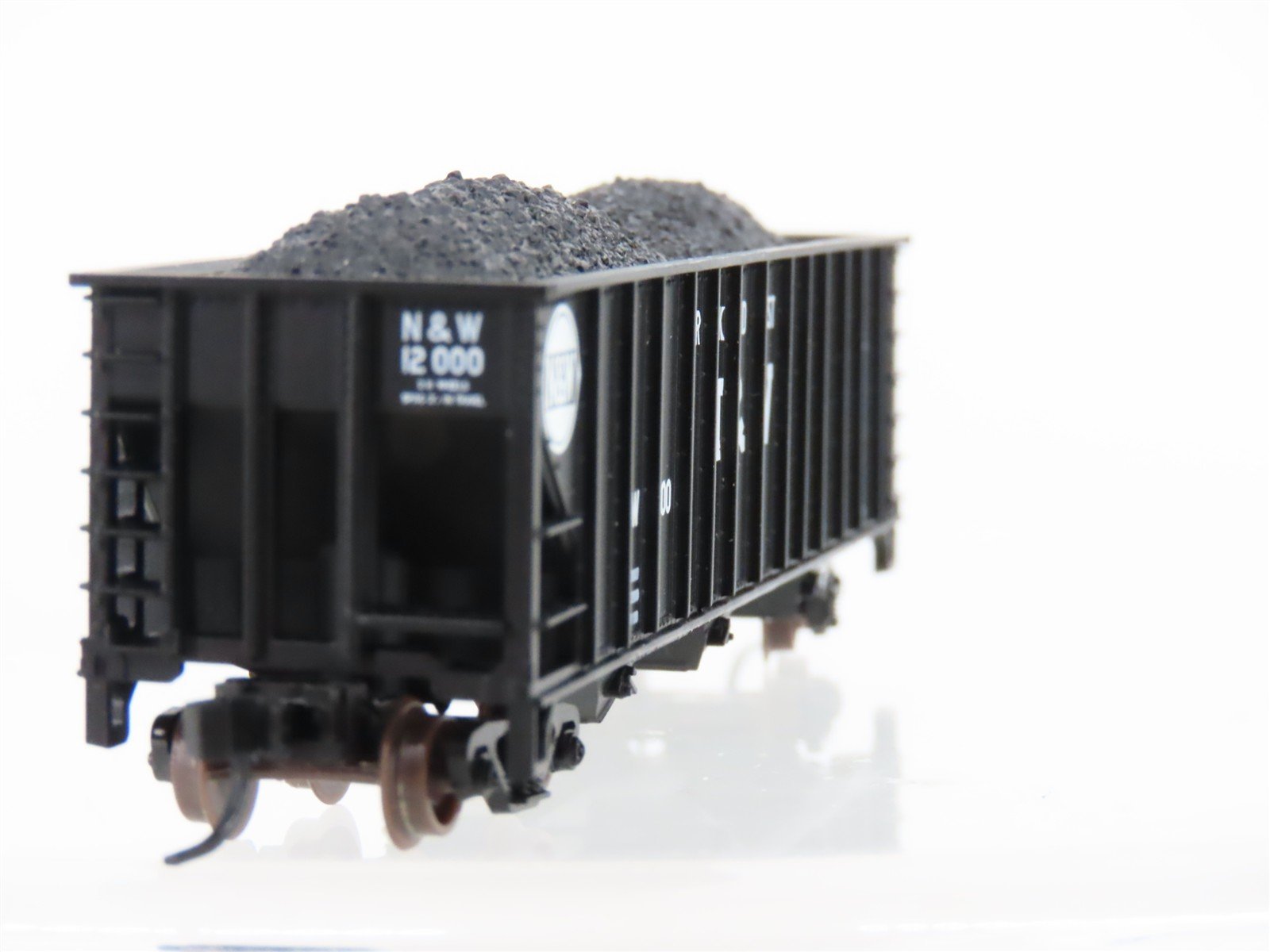 N Scale Atlas Trainman 40453A N&W Norfolk & Western 3-Bay Hopper #12000 w/ Load