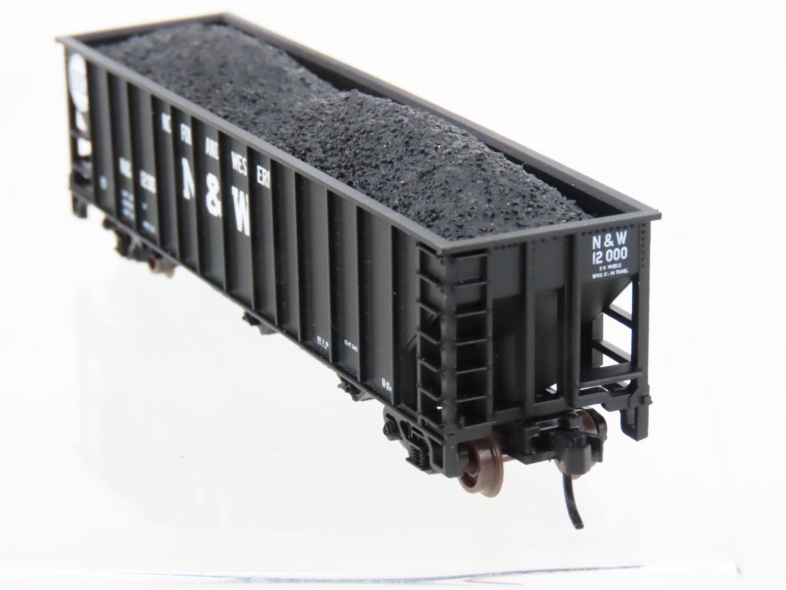 N Scale Atlas Trainman 40453A N&W Norfolk & Western 3-Bay Hopper #12000 w/ Load