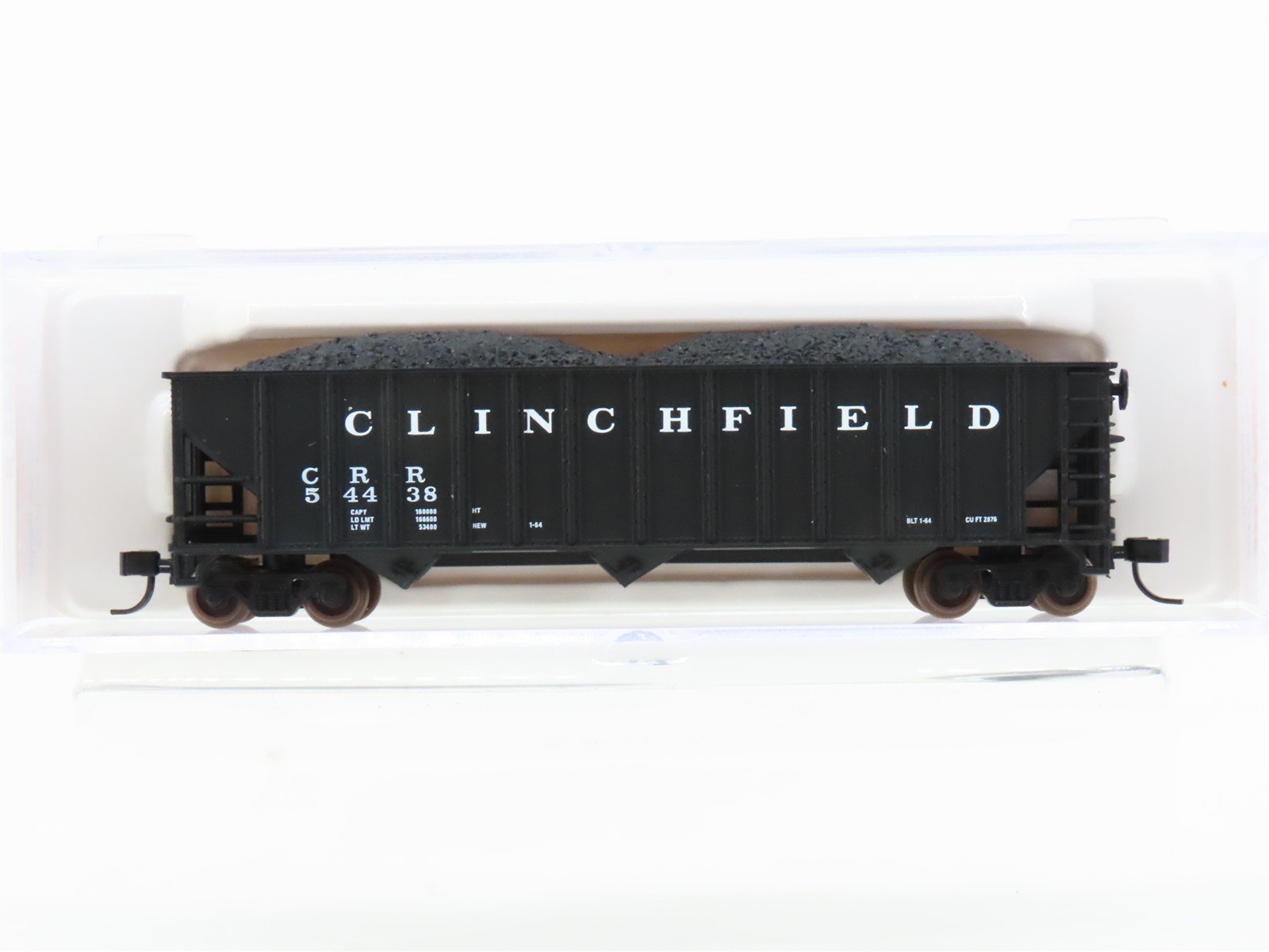 N Scale Atlas Trainman 40437A CRR Clinchfield 3-Bay Hopper #54438 w/ Load