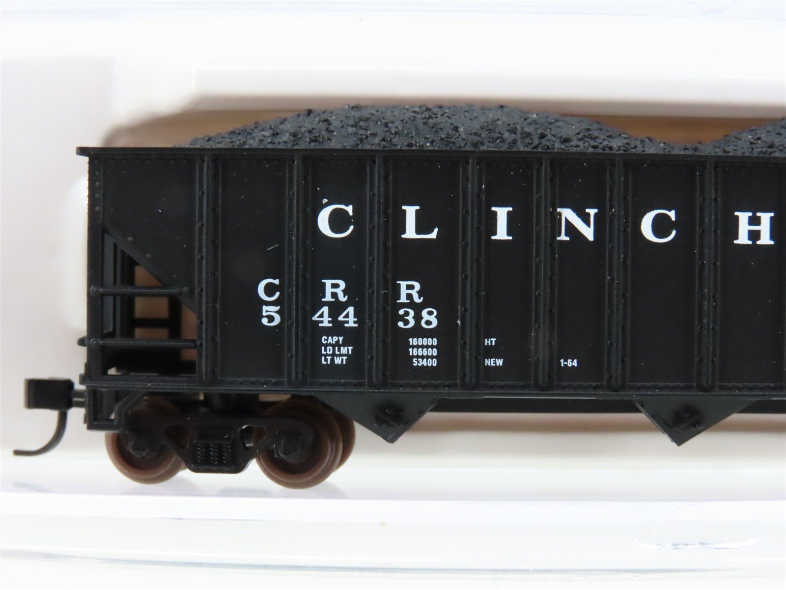 N Scale Atlas Trainman 40437A CRR Clinchfield 3-Bay Hopper #54438 w/ Load