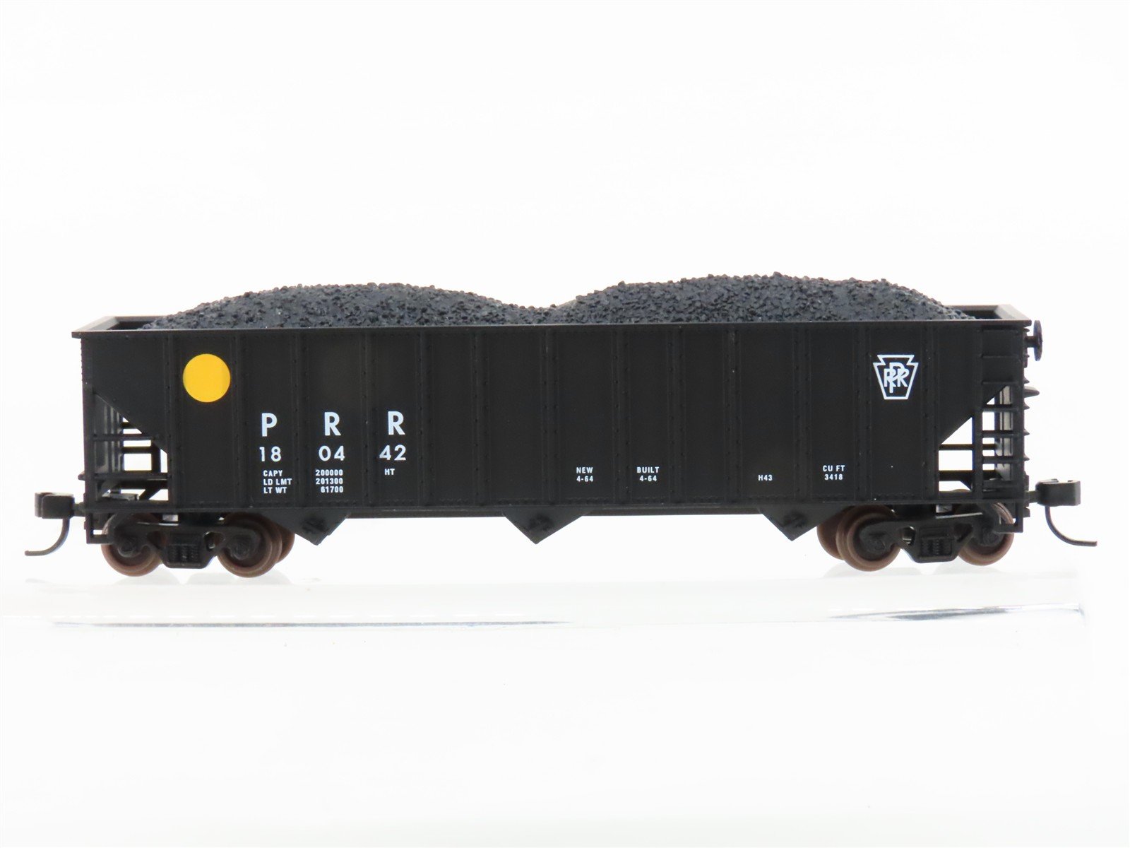 N Scale Atlas Trainman 40460 PRR Pennsylvania 3-Bay Open Hopper #180442 w/ Load