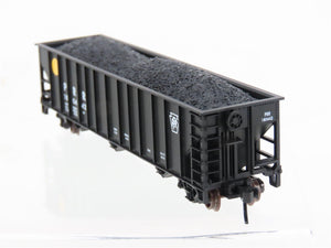 N Scale Atlas Trainman 40460 PRR Pennsylvania 3-Bay Open Hopper #180442 w/ Load