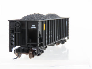 N Scale Atlas Trainman 40460 PRR Pennsylvania 3-Bay Open Hopper #180442 w/ Load