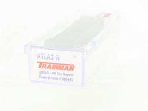 N Scale Atlas Trainman 40460 PRR Pennsylvania 3-Bay Open Hopper #180442 w/ Load