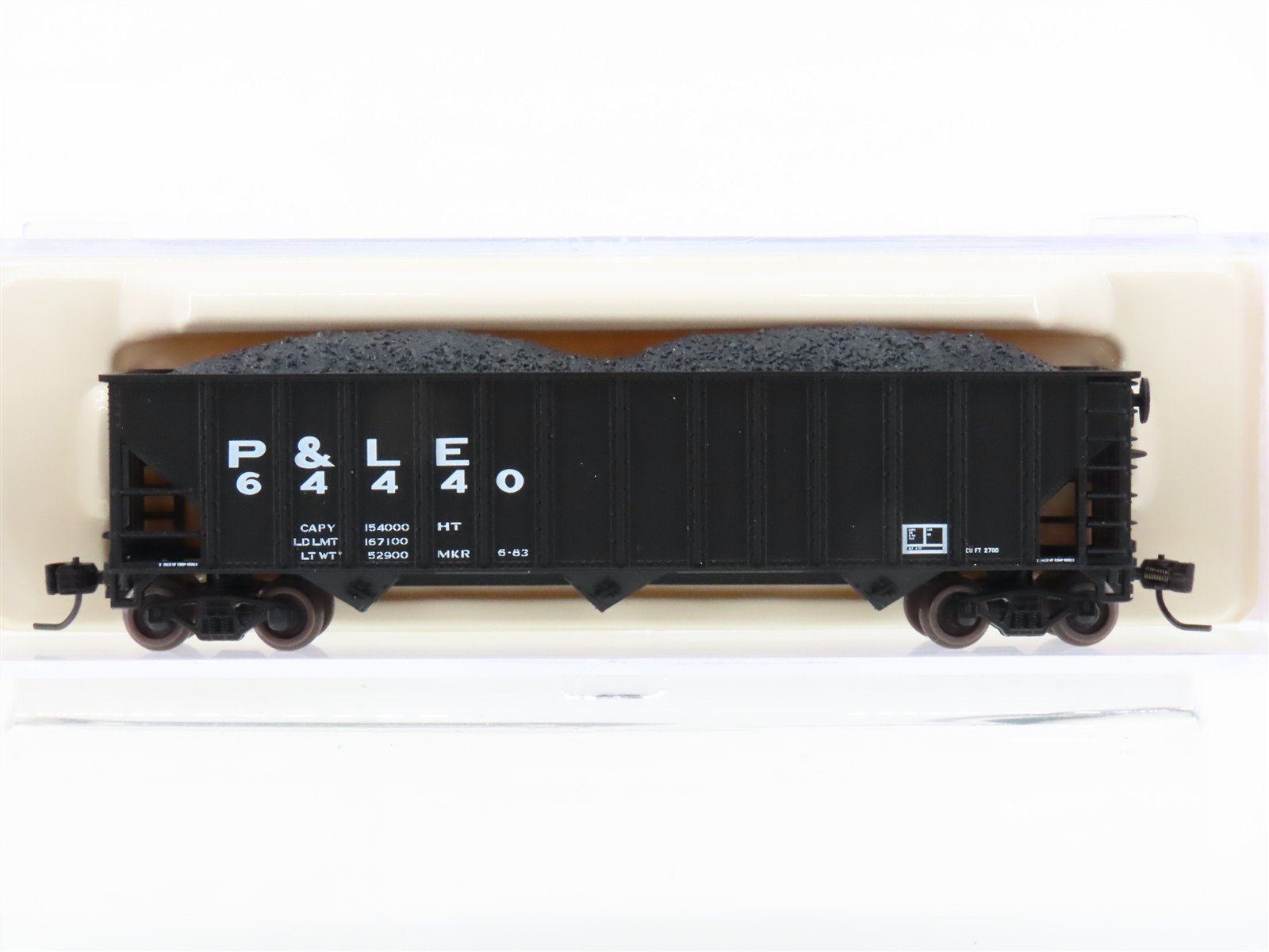 N Scale Atlas Trainman 40466 P&LE Pittsburgh & Lake Erie 3-Bay Hopper #64440