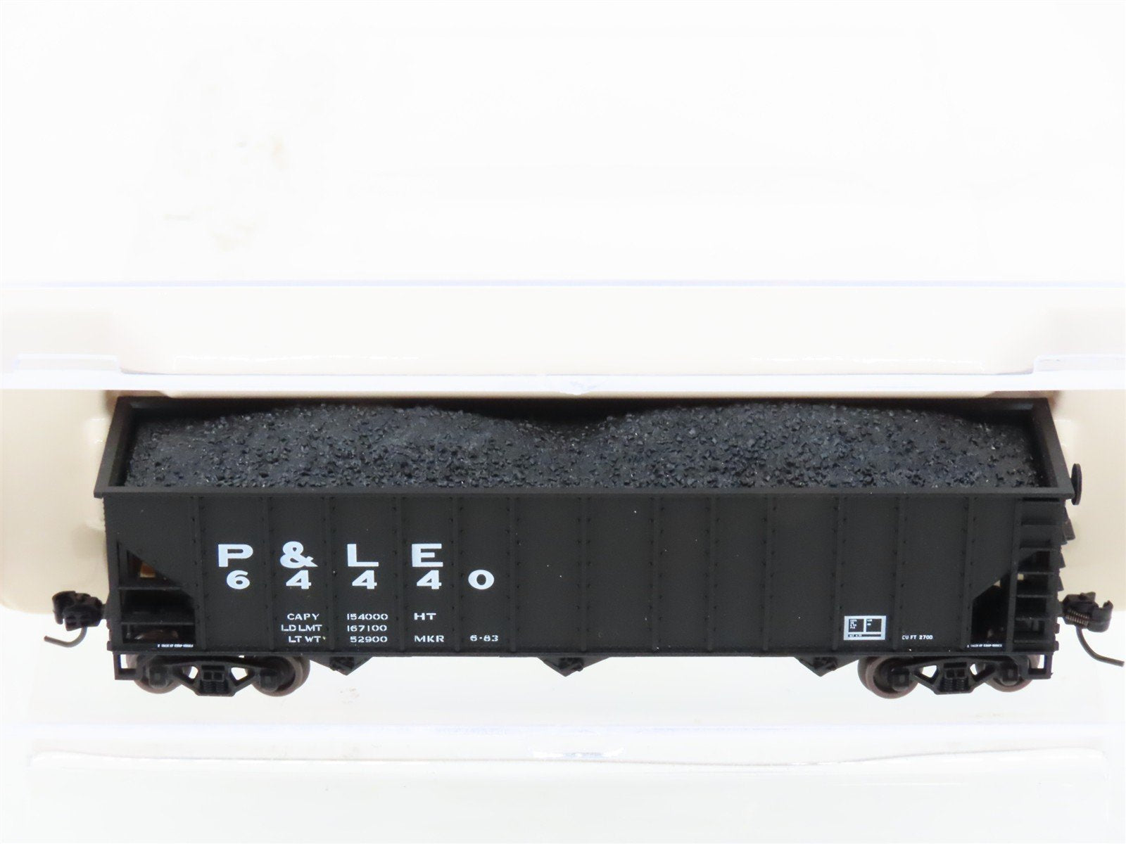 N Scale Atlas Trainman 40466 P&LE Pittsburgh & Lake Erie 3-Bay Hopper #64440