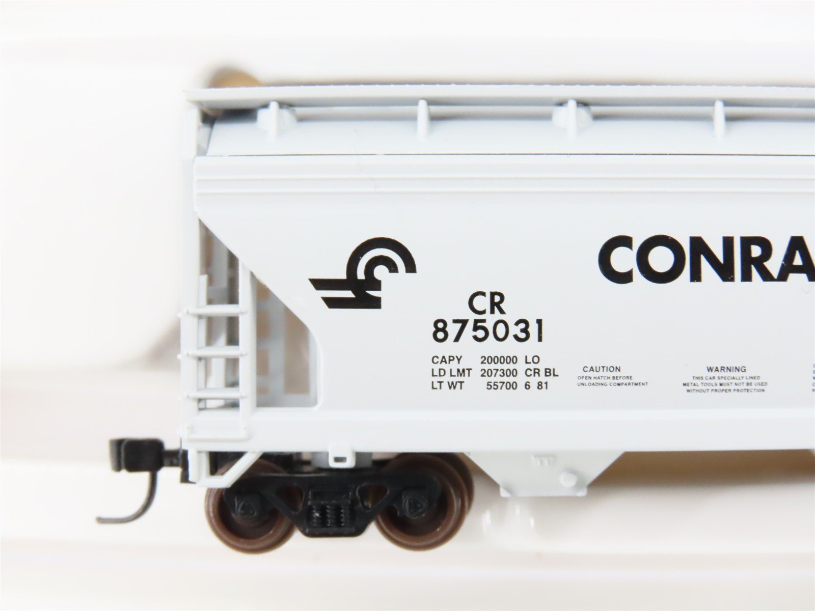N Scale Atlas 39142 CR Conrail Railroad 2-Bay Covered Hopper #875031