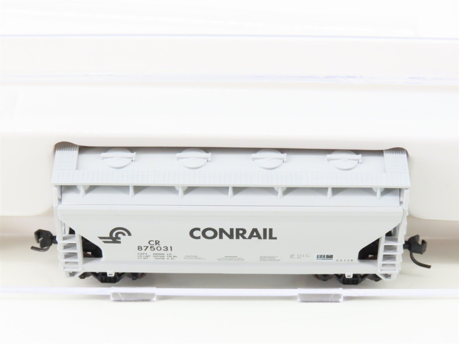 N Scale Atlas 39142 CR Conrail Railroad 2-Bay Covered Hopper #875031