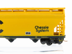 N Scale Atlas 3957 B&O Chessie System 4-Bay Covered Hopper #601824