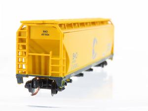 N Scale Atlas 3957 B&O Chessie System 4-Bay Covered Hopper #601824