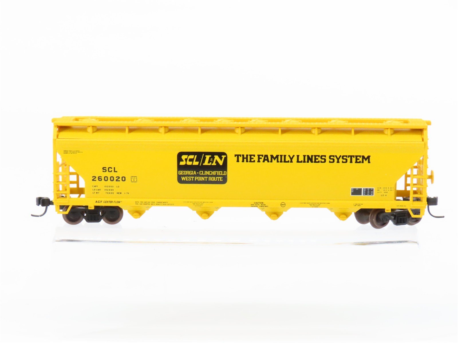 N Scale Atlas 39671 SCL/L&N Family Lines System 4-Bay Covered Hopper #260020