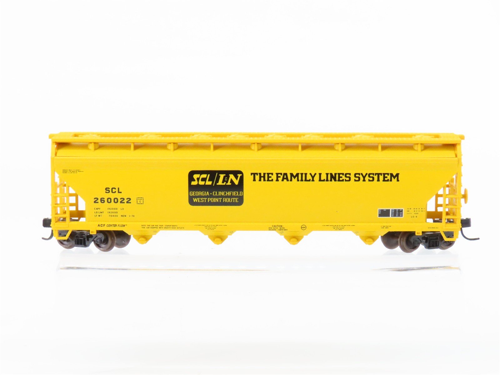 N Scale Atlas 39672 SCL/L&N Family Lines System 4-Bay Centerflow Hopper #260022