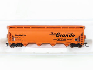 N Scale Atlas 39711 D&RGW Rio Grande Railroad 4-Bay Covered Hopper #15521