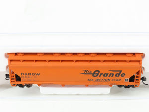 N Scale Atlas 39711 D&RGW Rio Grande Railroad 4-Bay Covered Hopper #15521