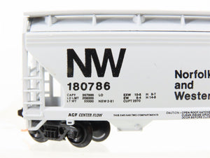 N Scale Atlas 3907 NW Norfolk & Western 2-Bay Centerflow Covered Hopper #180786
