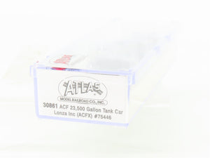 N Scale Atlas 30861 ACFX Lonza Inc ACF 23,500 Gallon Tank Car #75446
