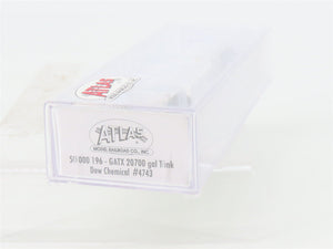 N Scale Atlas 50000196 DOWX Dow Chemical GATX 20,700 Gallon Tank Car #4743