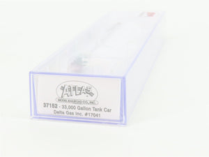 N Scale Atlas 37152 SHPX Delta Gas Inc. 33,000 Gallon Tank Car #17041