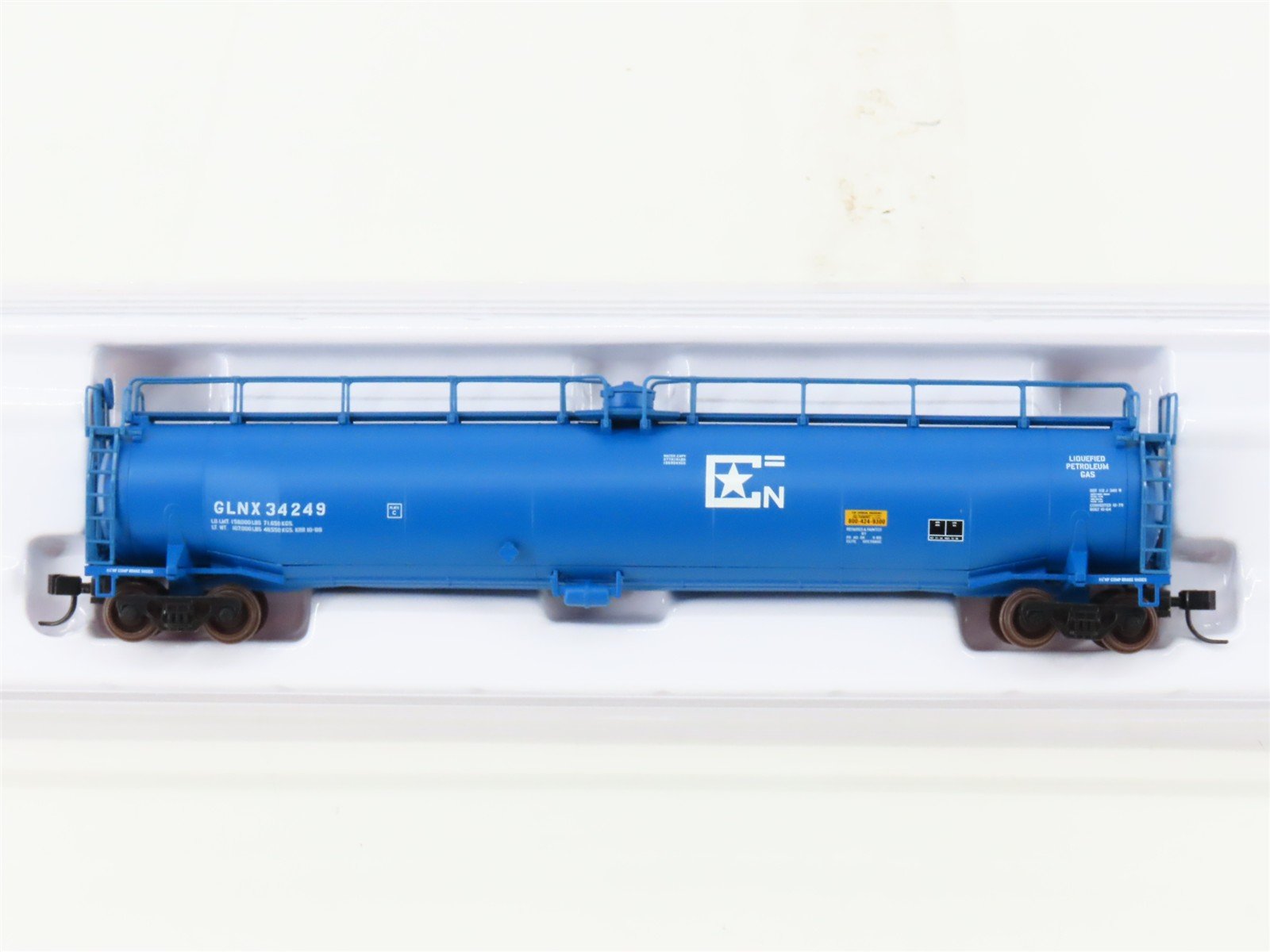 N Scale Atlas 37162 GLNX 33,000 Gallon Tank Car #34249