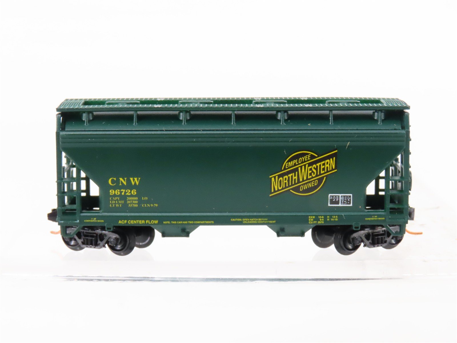 N Scale Atlas CNW Chicago & North Western 2-Bay Covered Hopper #96726