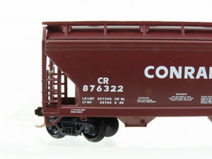 N Scale Atlas CR Conrail Railroad 2-Bay Covered Hopper #876322