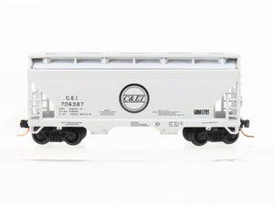 N Scale Atlas CEI Chicago & Eastern Illinois 2-Bay Covered Hopper #706387