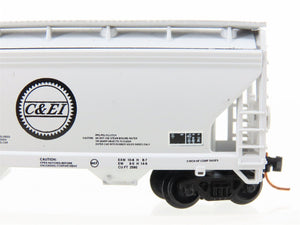 N Scale Atlas CEI Chicago & Eastern Illinois 2-Bay Covered Hopper #706387