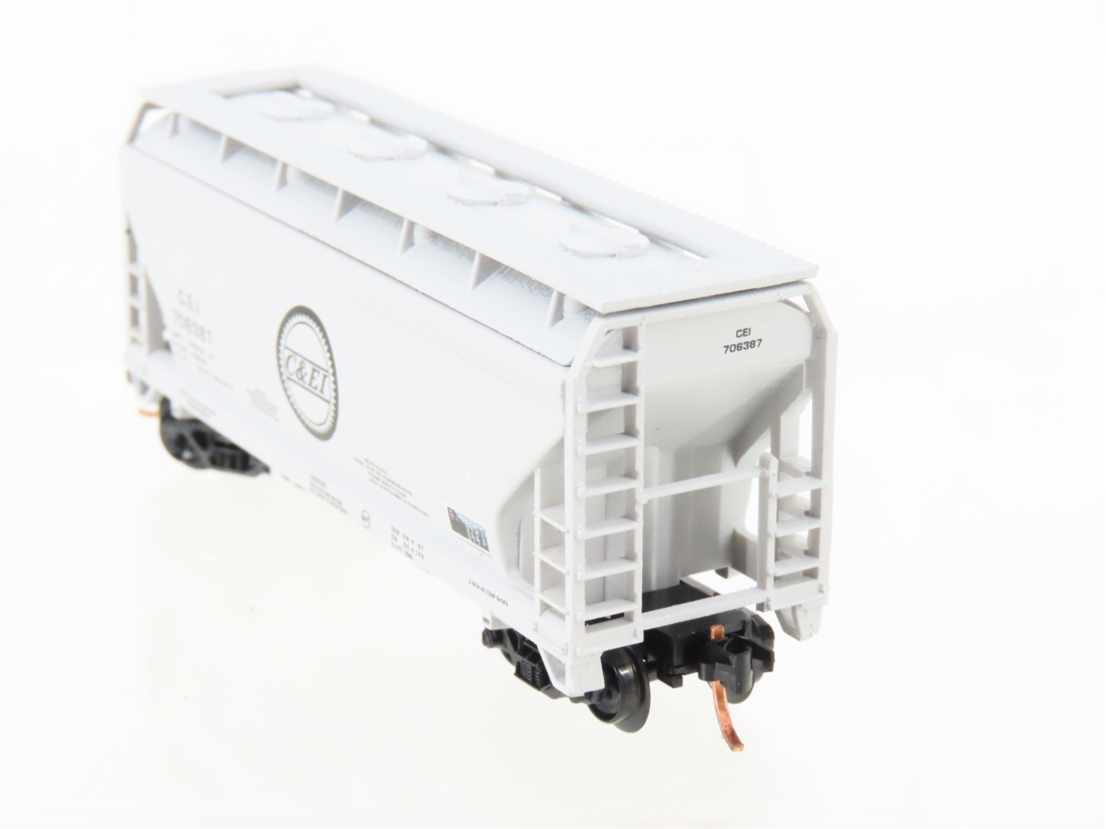 N Scale Atlas CEI Chicago & Eastern Illinois 2-Bay Covered Hopper #706387