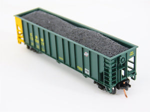 N Scale Atlas CNW Chicago & North Western 3-Bay Open Hopper #135917 w/ Load